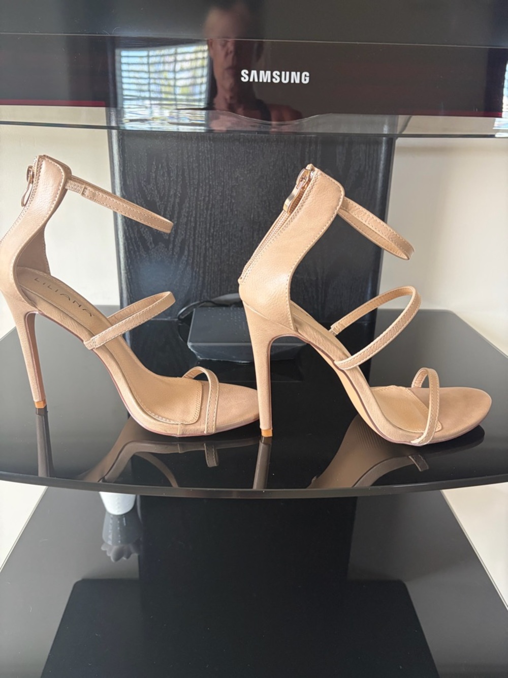 NEW Liliana Beige Strappy High Heel Sandals

NWOT